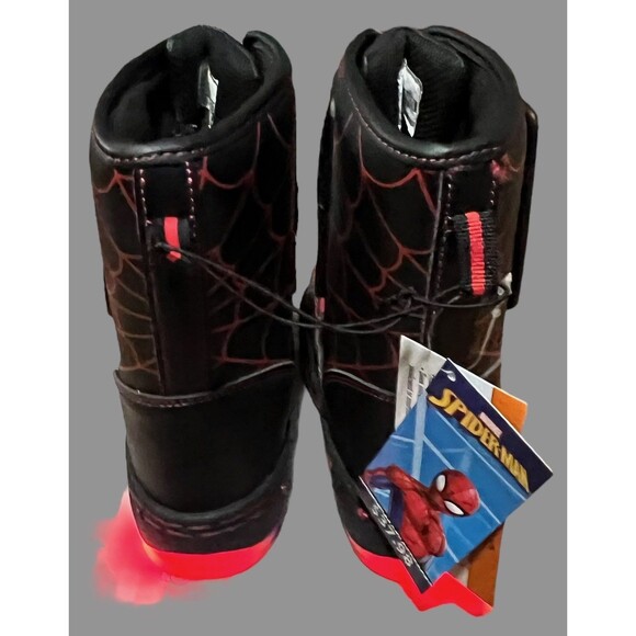 Marvel Spider-Man Snow Boots Toddler Size 10 Light Up NEW - Picture 6 of 9